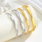 Pulsera de pareja personalizada con diseño de cinta de Moebius