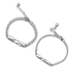 Pulsera de pareja personalizada con diseño de cinta de Moebius