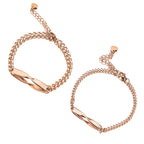Pulsera de pareja personalizada con diseño de cinta de Moebius