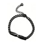 Pulsera de pareja personalizada con diseño de cinta de Moebius