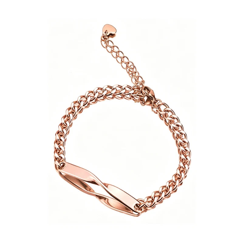 Pulsera de pareja personalizada con diseño de cinta de Moebius