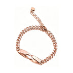 Pulsera de pareja personalizada con diseño de cinta de Moebius