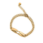 Pulsera de pareja personalizada con diseño de cinta de Moebius